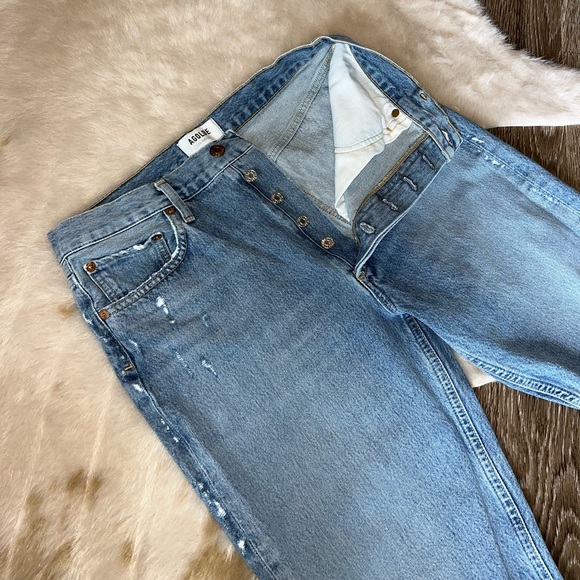 AGOLDE Riley High-Rise Straight Crop in Endeavor 28 - Picture 12 of 16